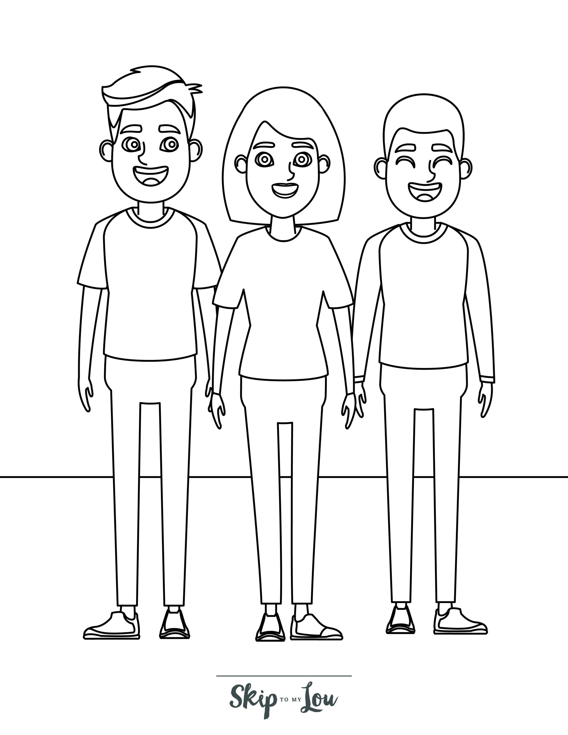 printable people coloring pages