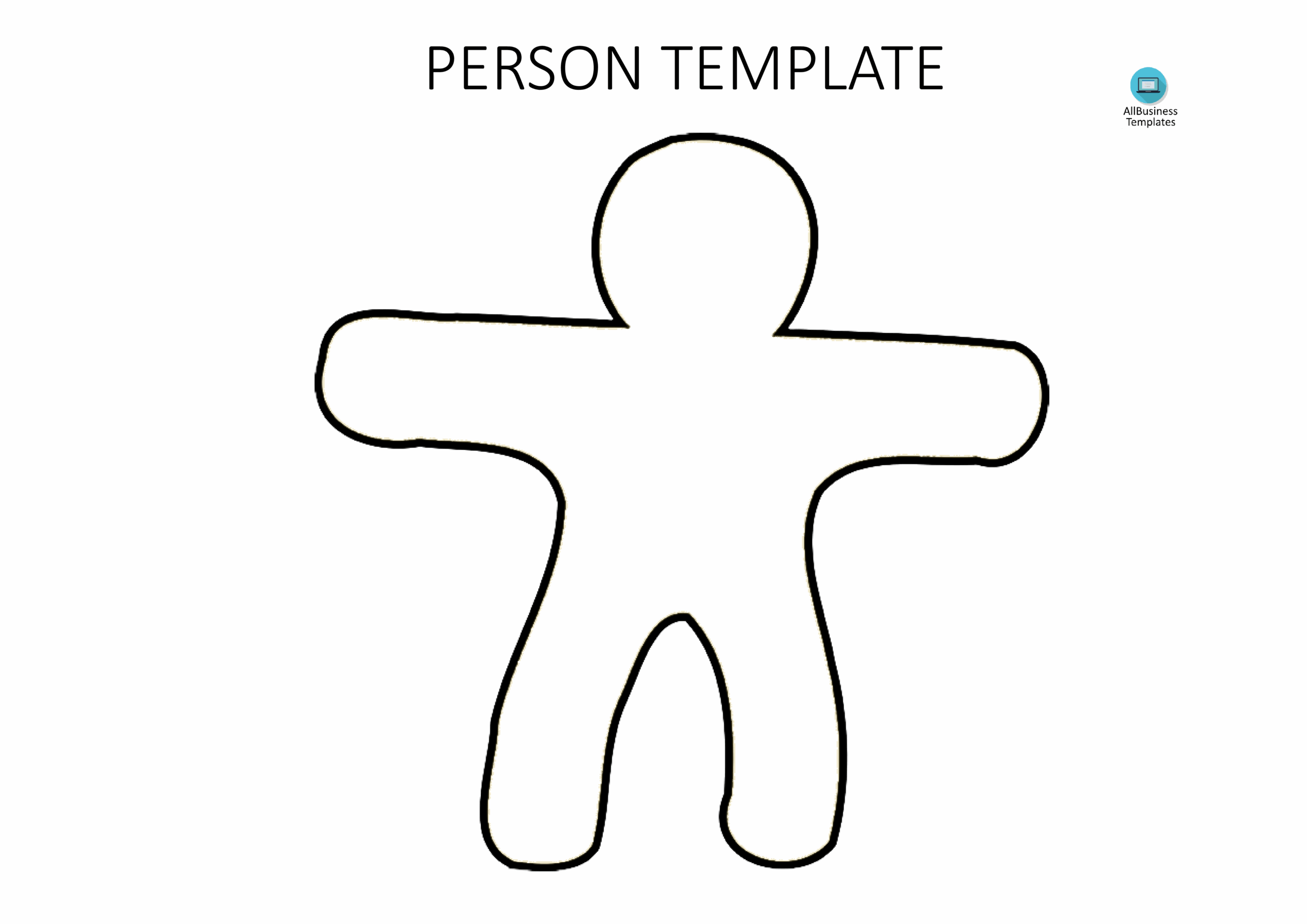 Person Drawing Template Landscape A3 Format Templates At Allbusinesstemplates