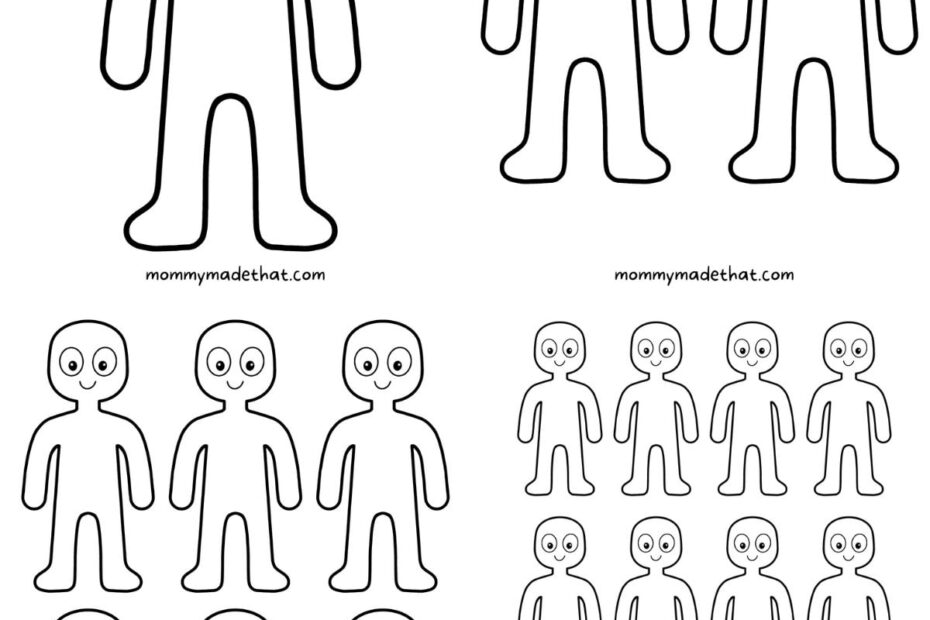 Person Outline And Templates Lots Of Free Printables