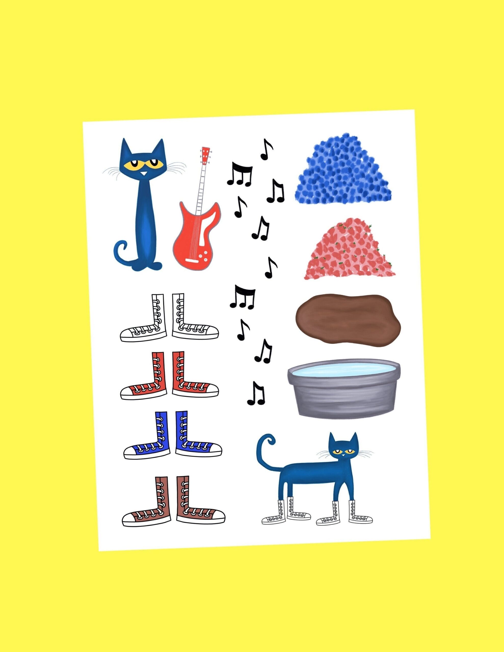 Pete The Cat White Shoes 12 Clipart Images