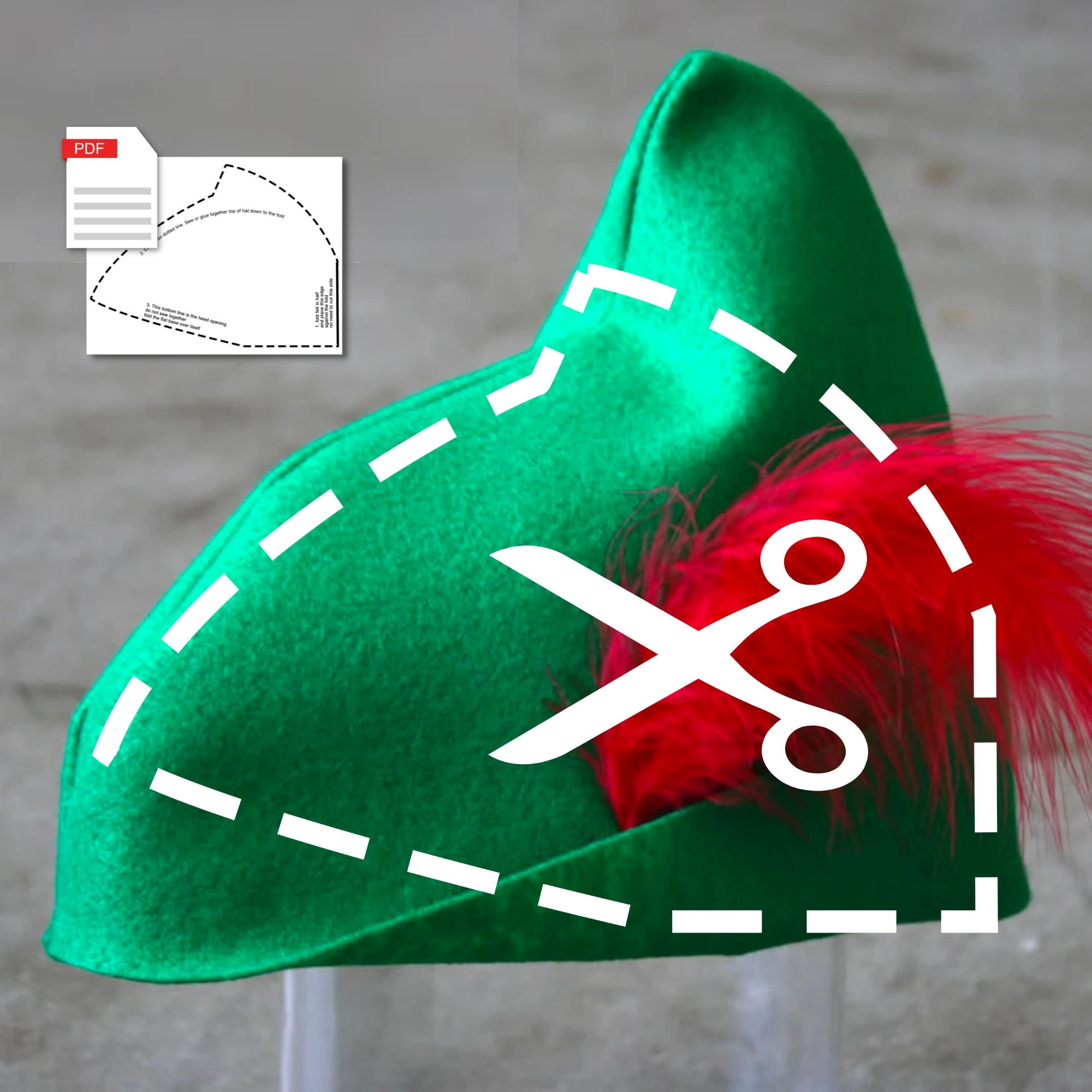 peter pan hat template printable