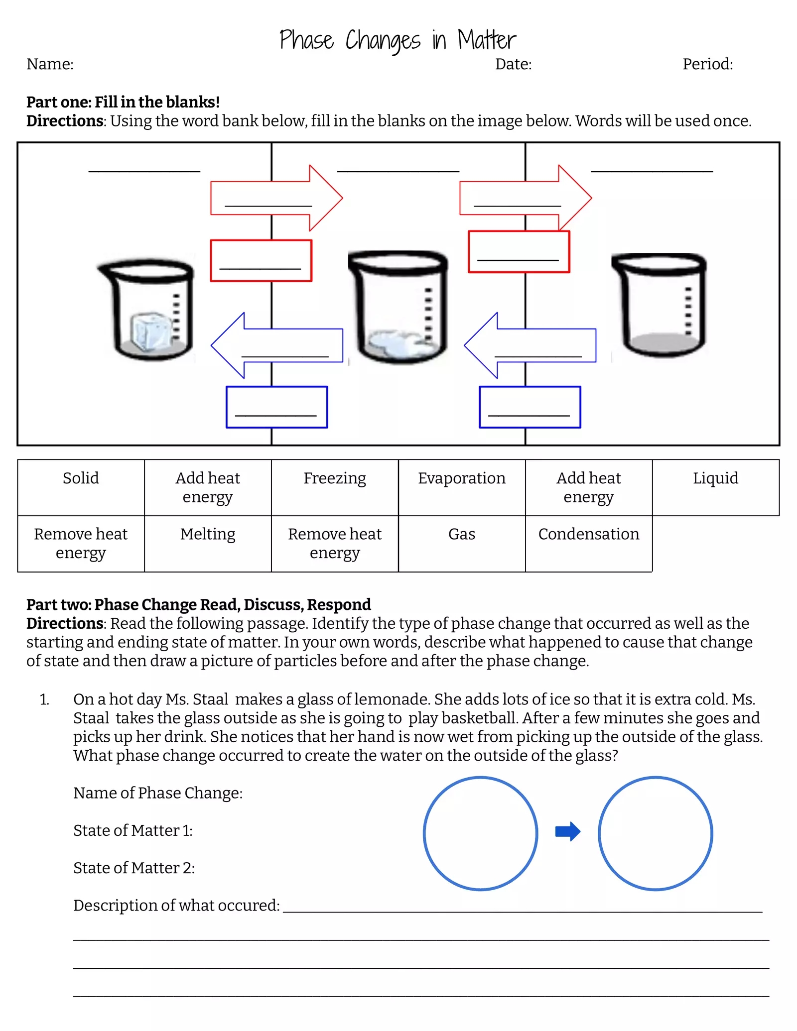 Phase Change In Matter Worksheet Interactive Worksheet Edform Worksheets Library