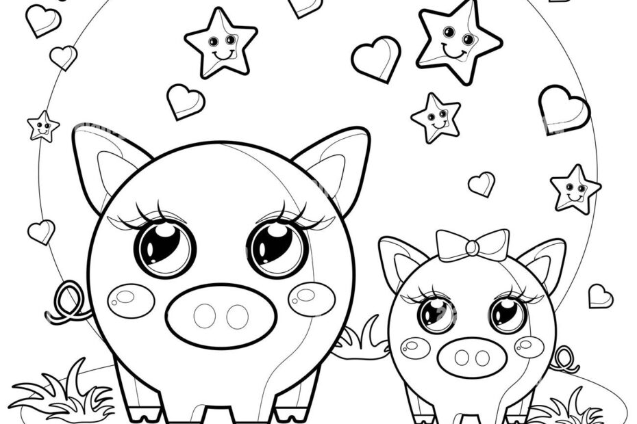 Pig Coloring Page Hi res Stock Photography And Images Alamy