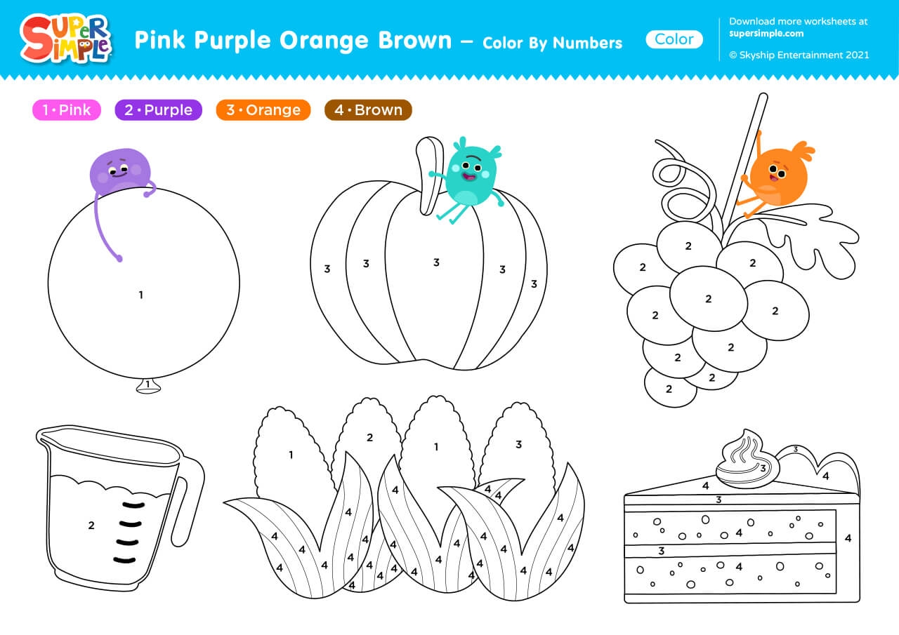 color brown worksheet