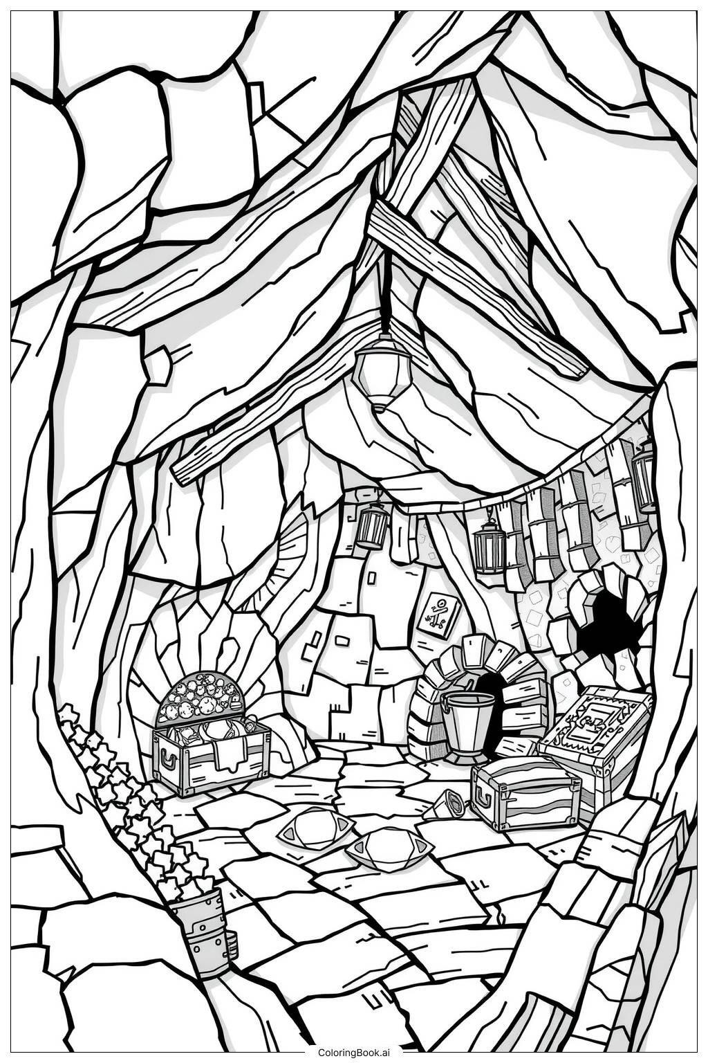 Pirate Shipwreck On A Rocky Coast 2 Coloring Page Free PDFu0026PNG Printable 