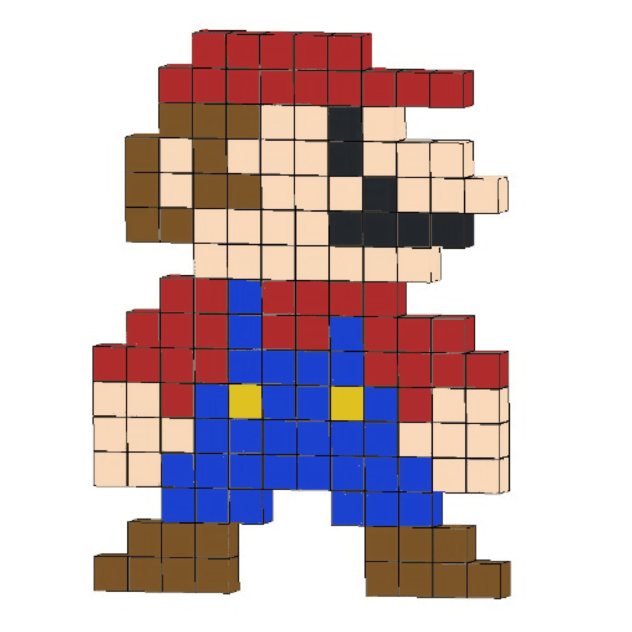  Pixel Super Mario Bros 1985 Classic Free STL File For Cults