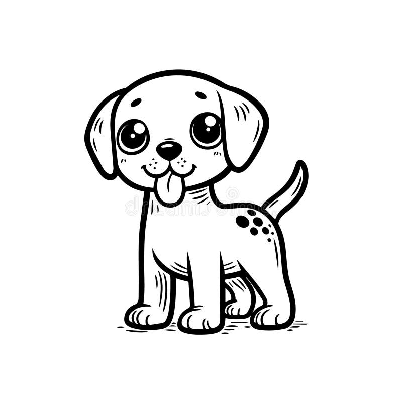 picture of a puppy to color
