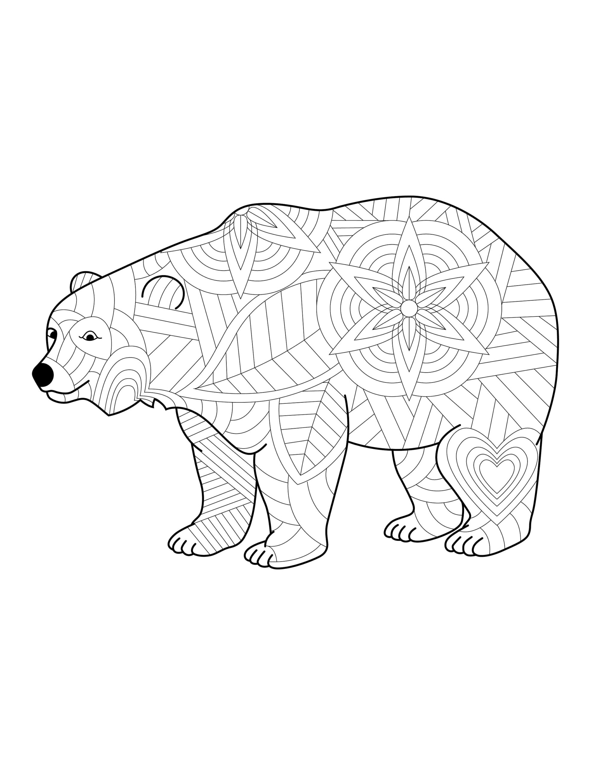 polar bear coloring