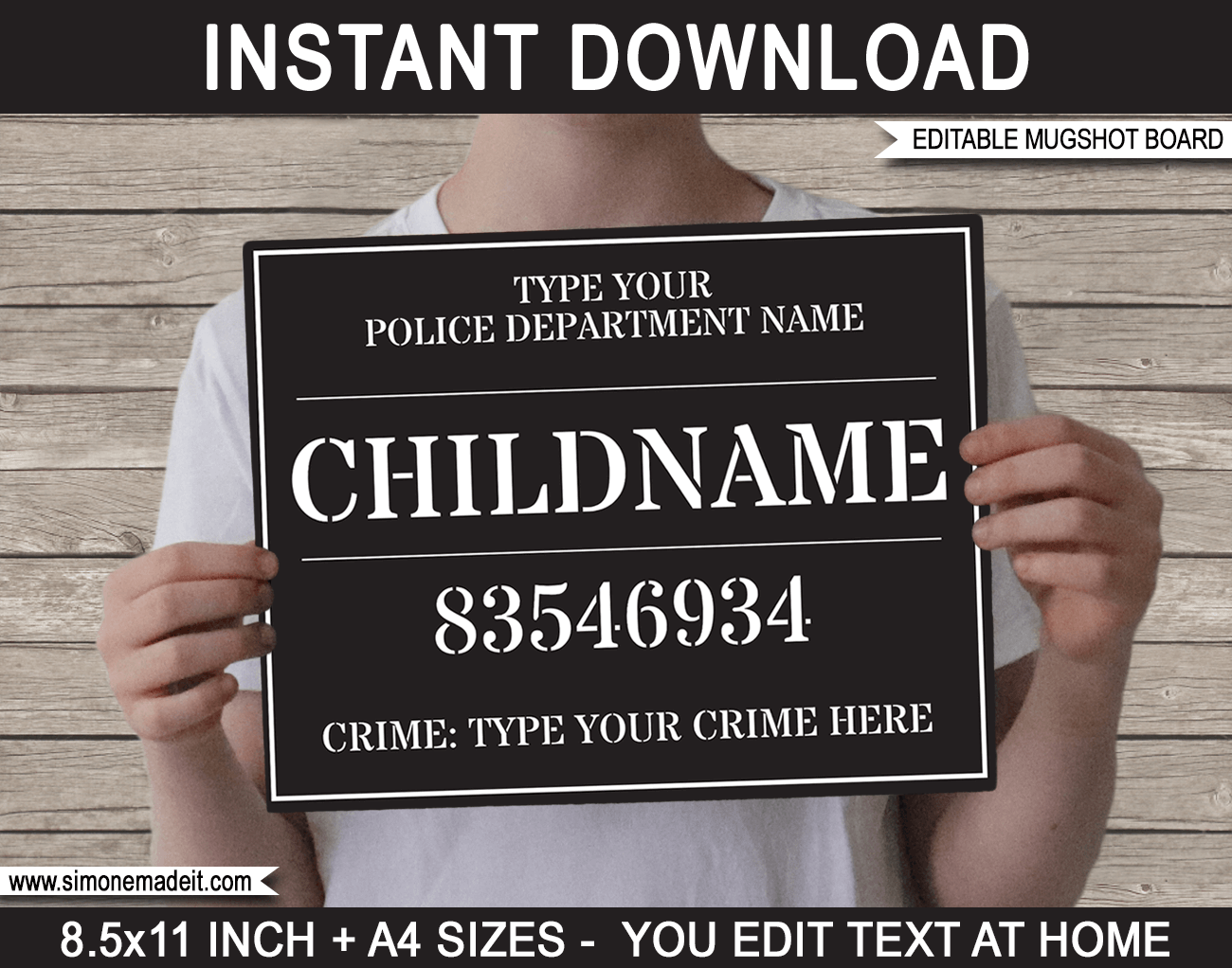 Police Party Mugshot Backdrop U0026 Mugshot Sign Board