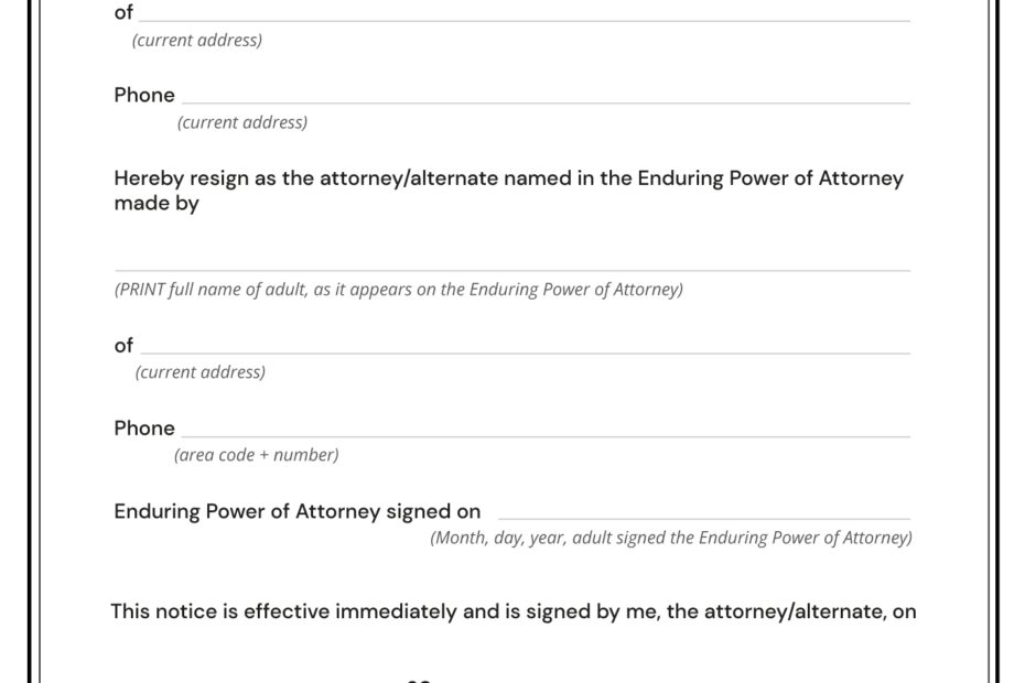 Power Of Attorney Resignation Letter Free Google Docs Template