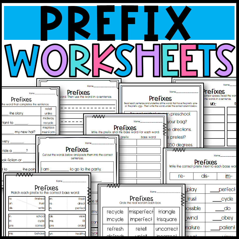 Prefix Worksheets