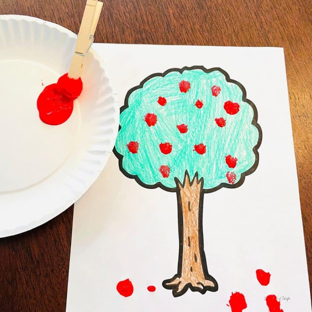 printable apple tree template