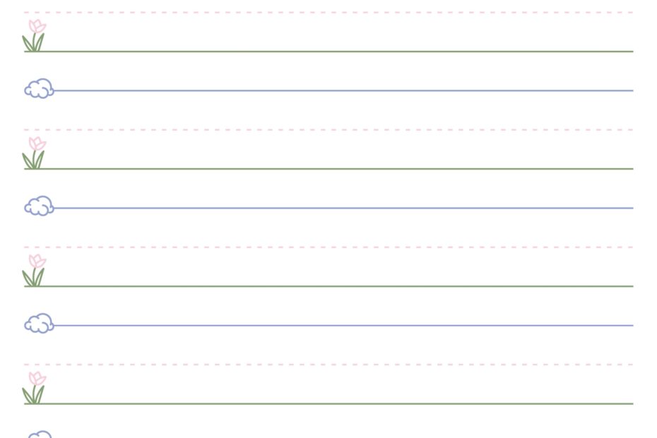 Preschool Lined Writing Paper Free Google Docs Template Gdoc io