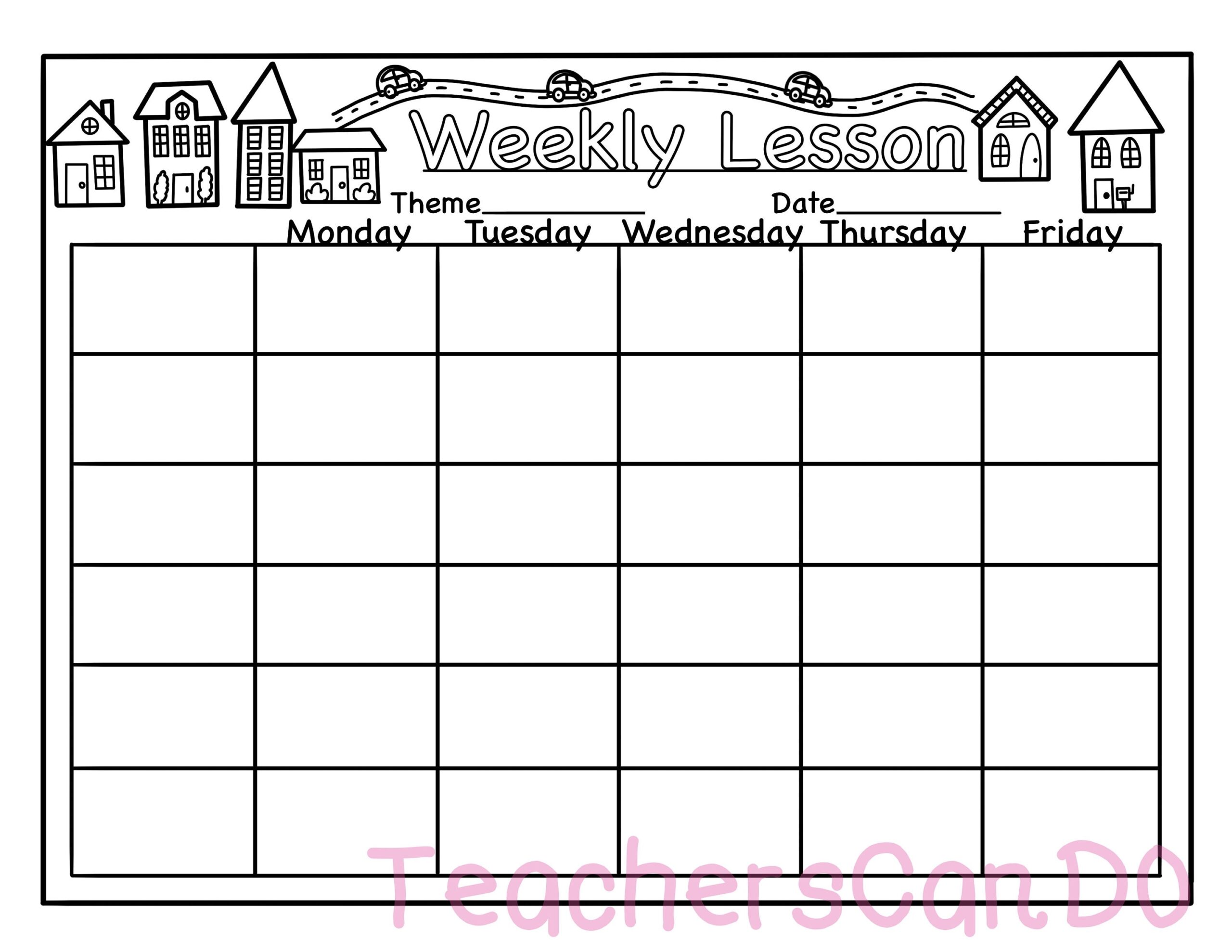 Preschool toddler daycare Neighborhood Themed Lesson Plan Template Etsy