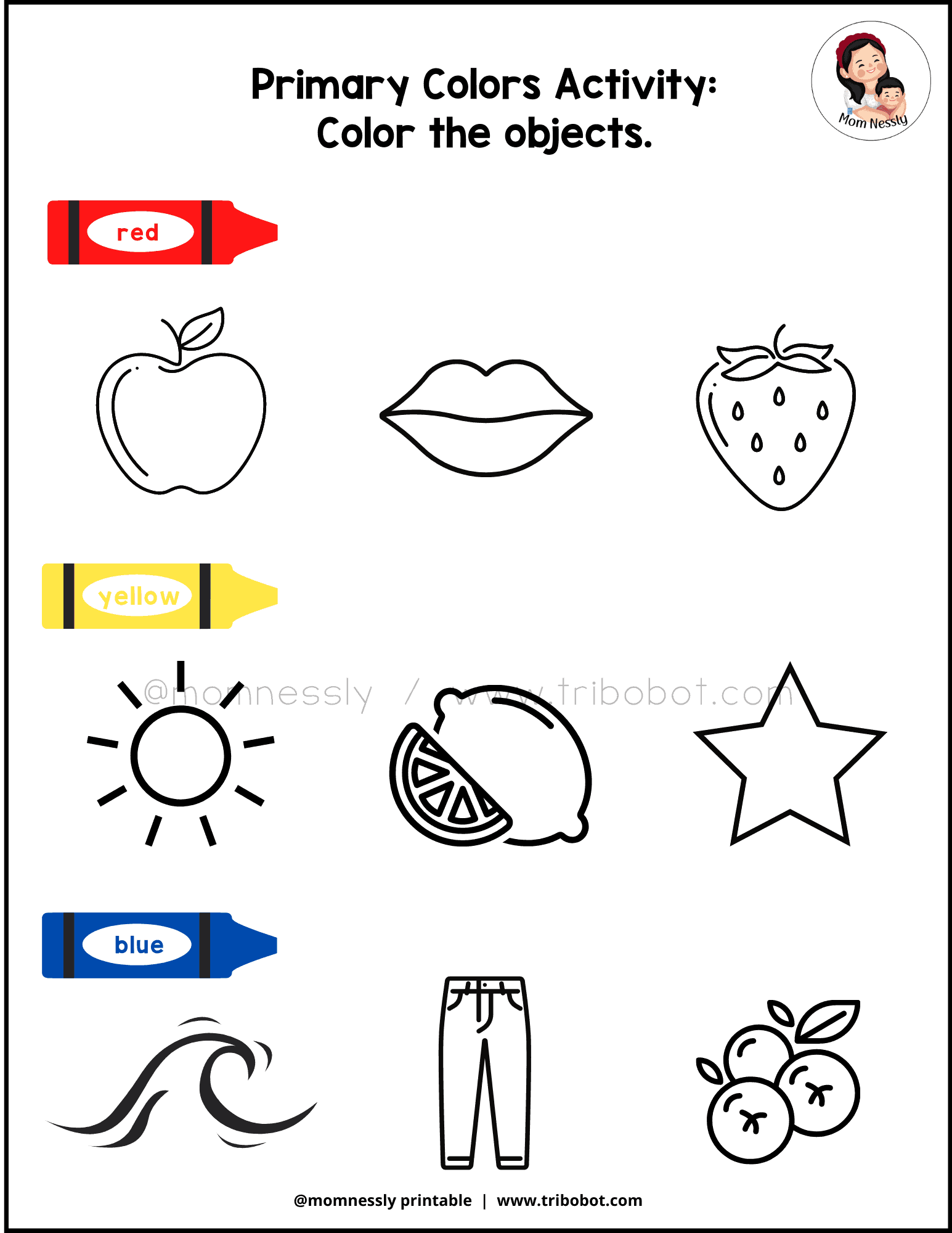colors worksheet