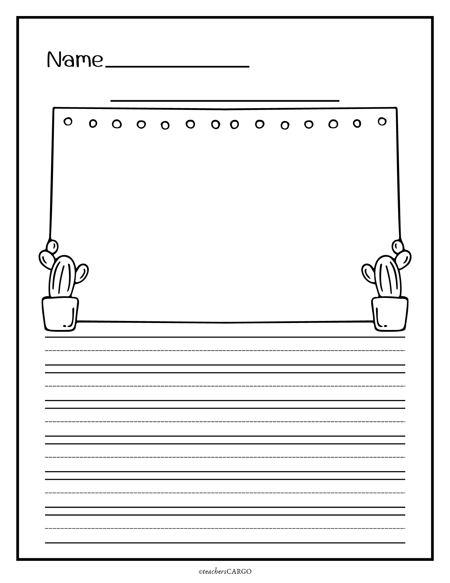 primary writing paper printable