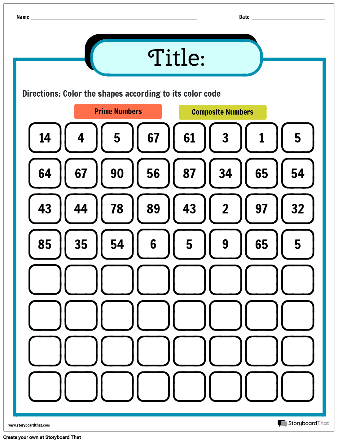 prime and composite numbers worksheets