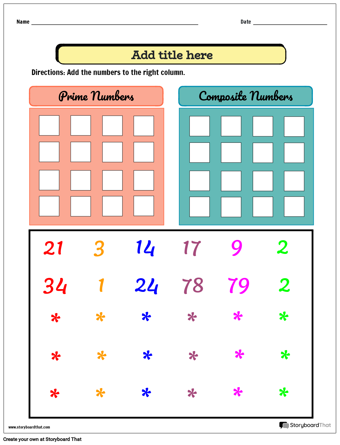 Prime U0026 Composite Numbers Worksheets Free U0026 Customizable