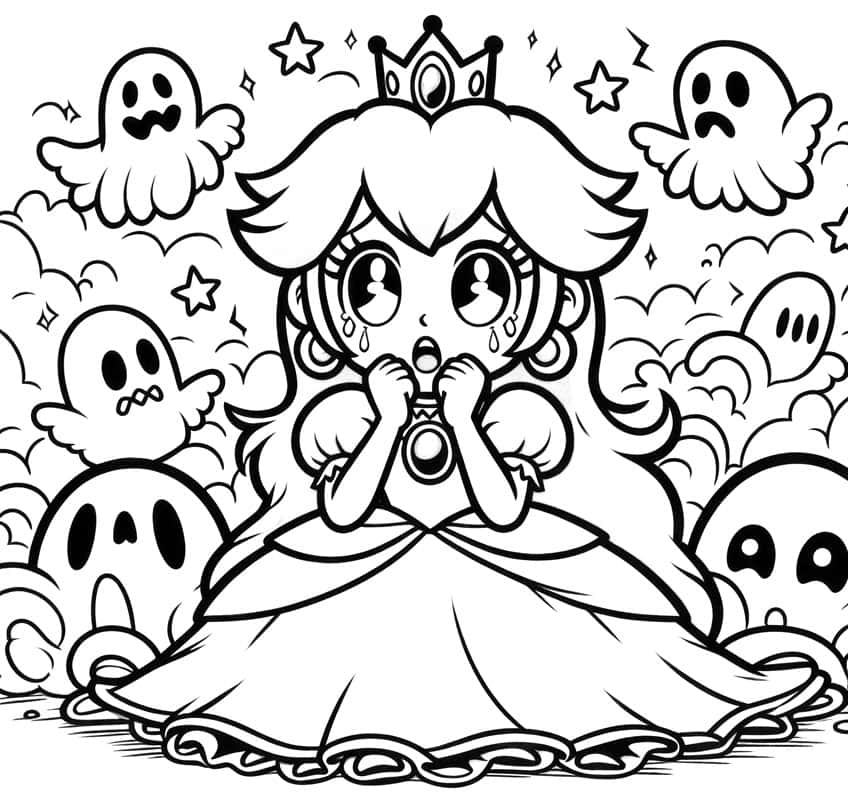 Princess Peach Coloring Pages 26 New Sheets To Color