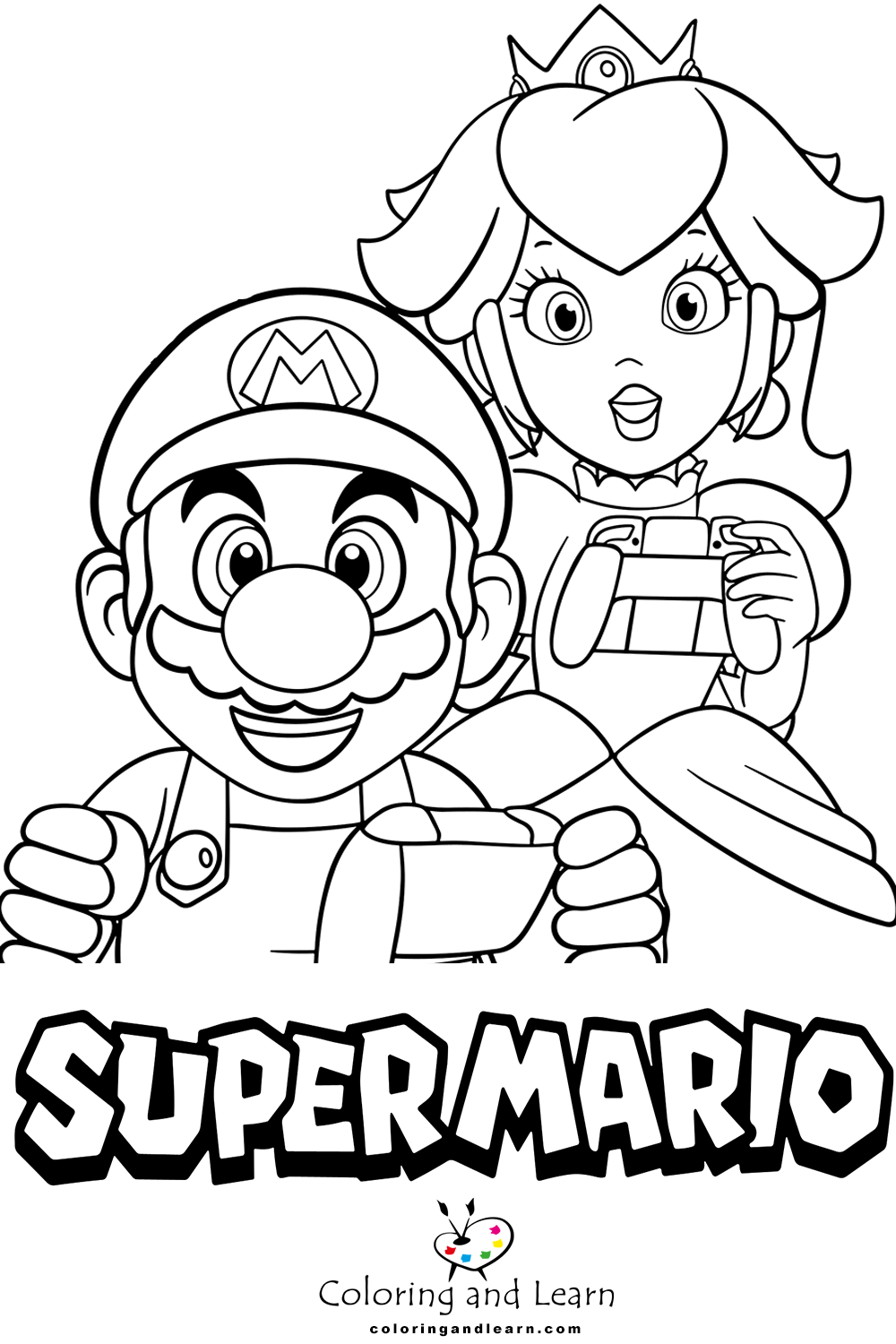 princess peach printable coloring pages