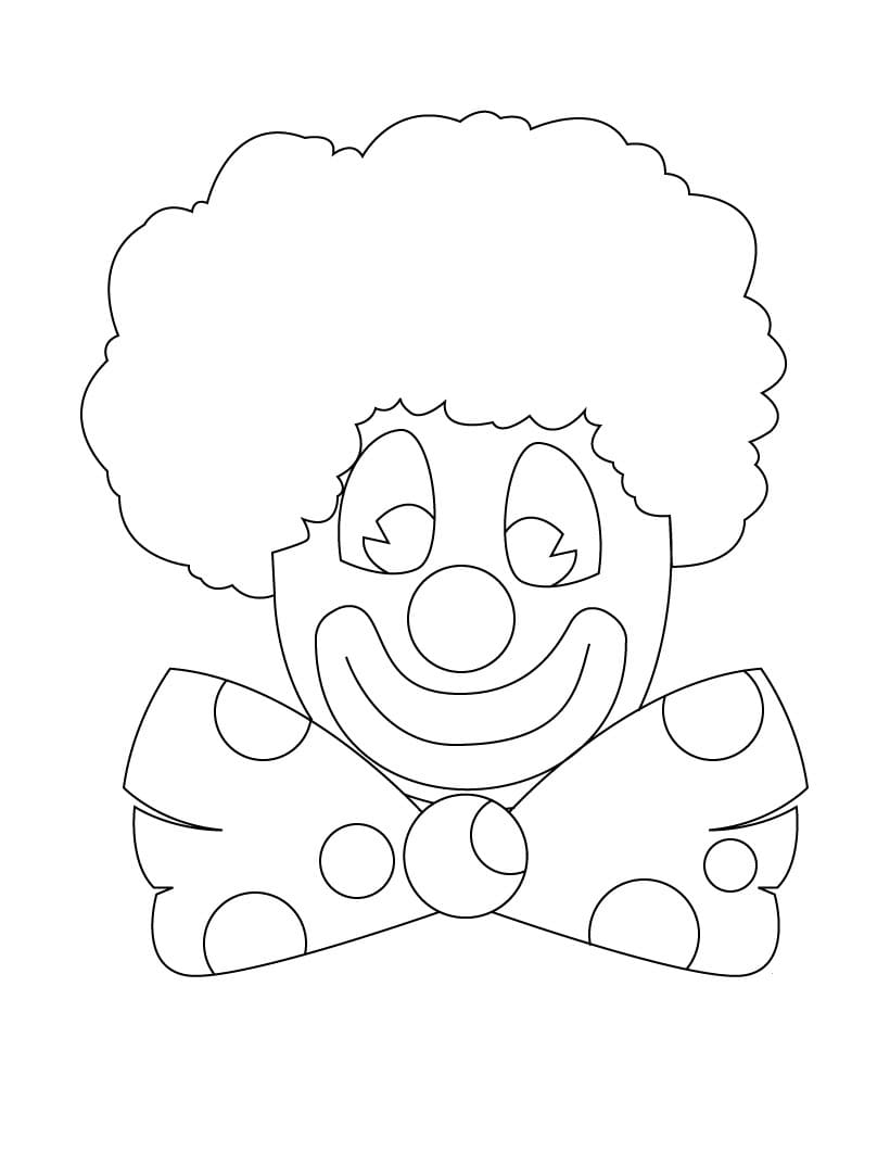 Print Clown Head Coloring Page Download Print Or Color Online For Free