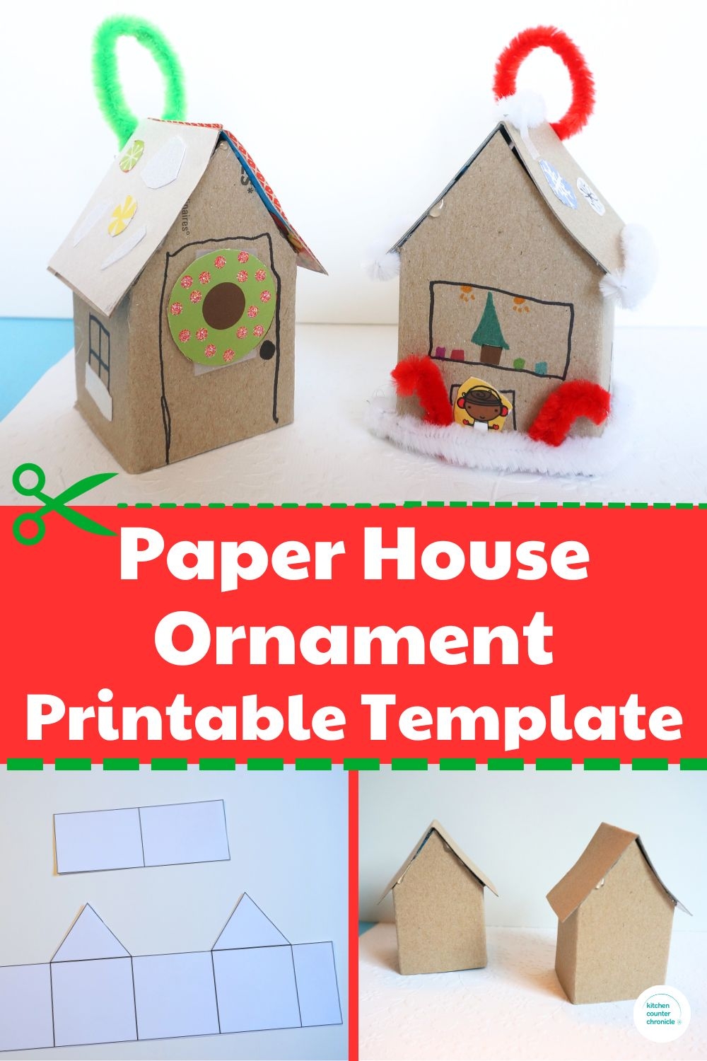 printable diy christmas village houses template