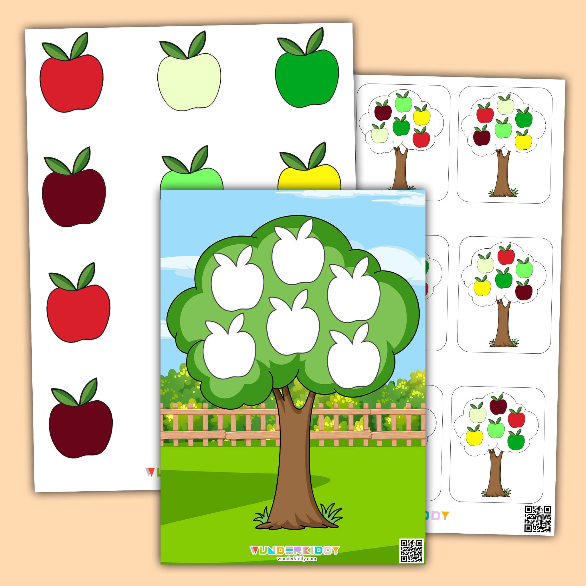 Printable Apple Template And Coloring Pages For Preschool