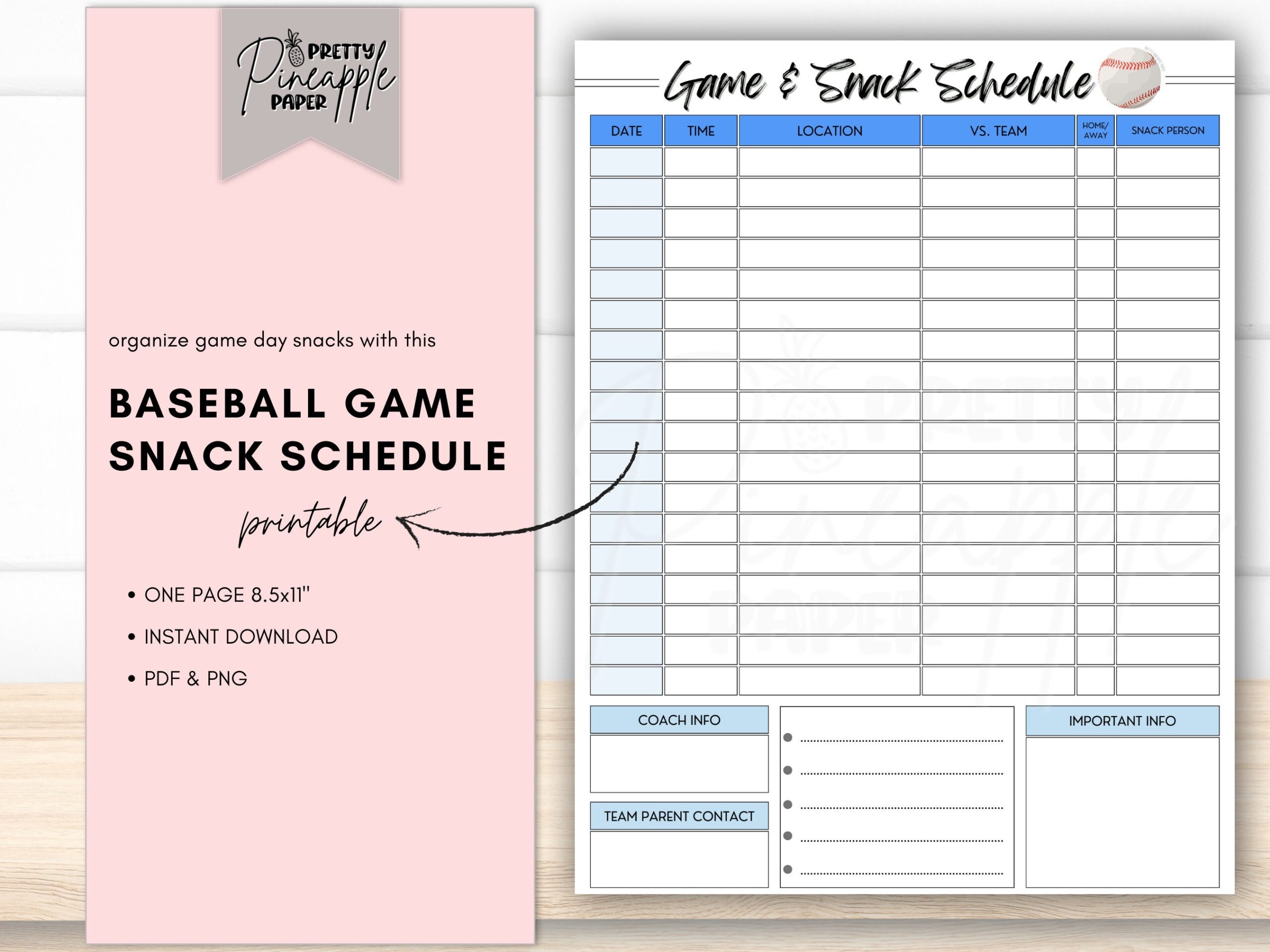 baseball game schedule template