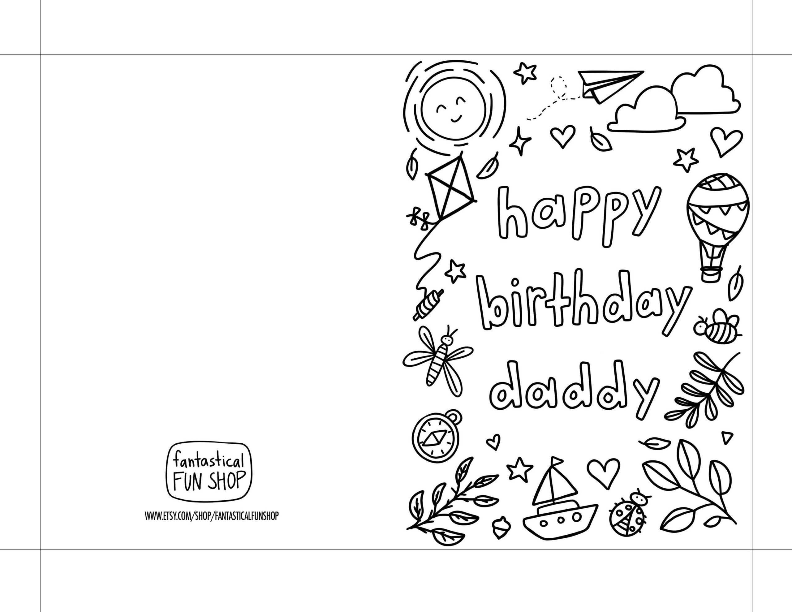 happy birthday daddy card printable