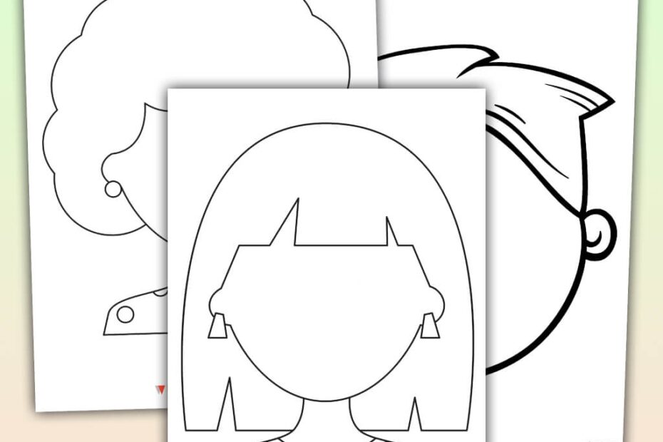 Printable Blank Faces Template And Coloring Pages For Kids