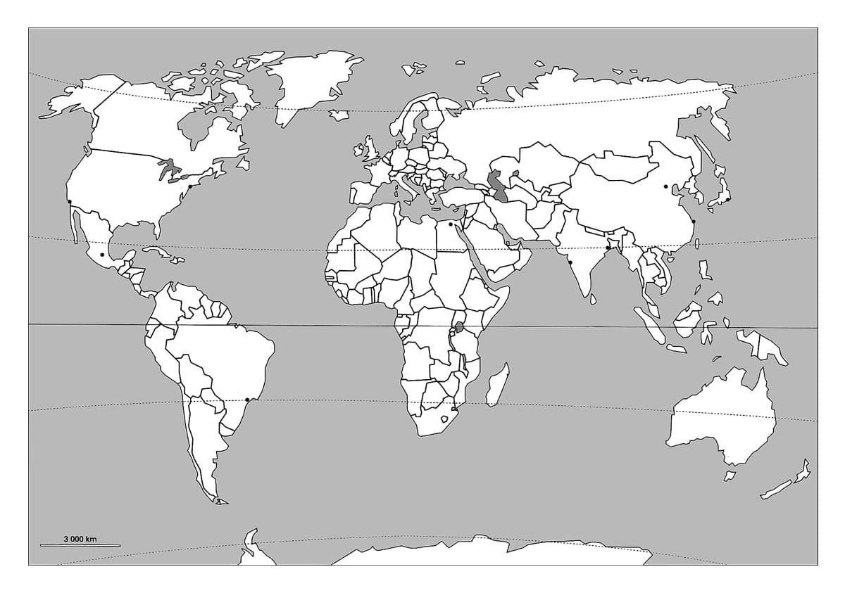 blank map of the world printable