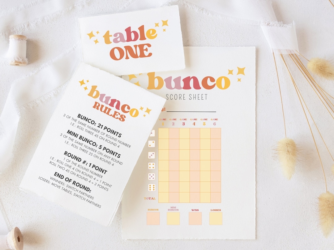 bunco rules printable