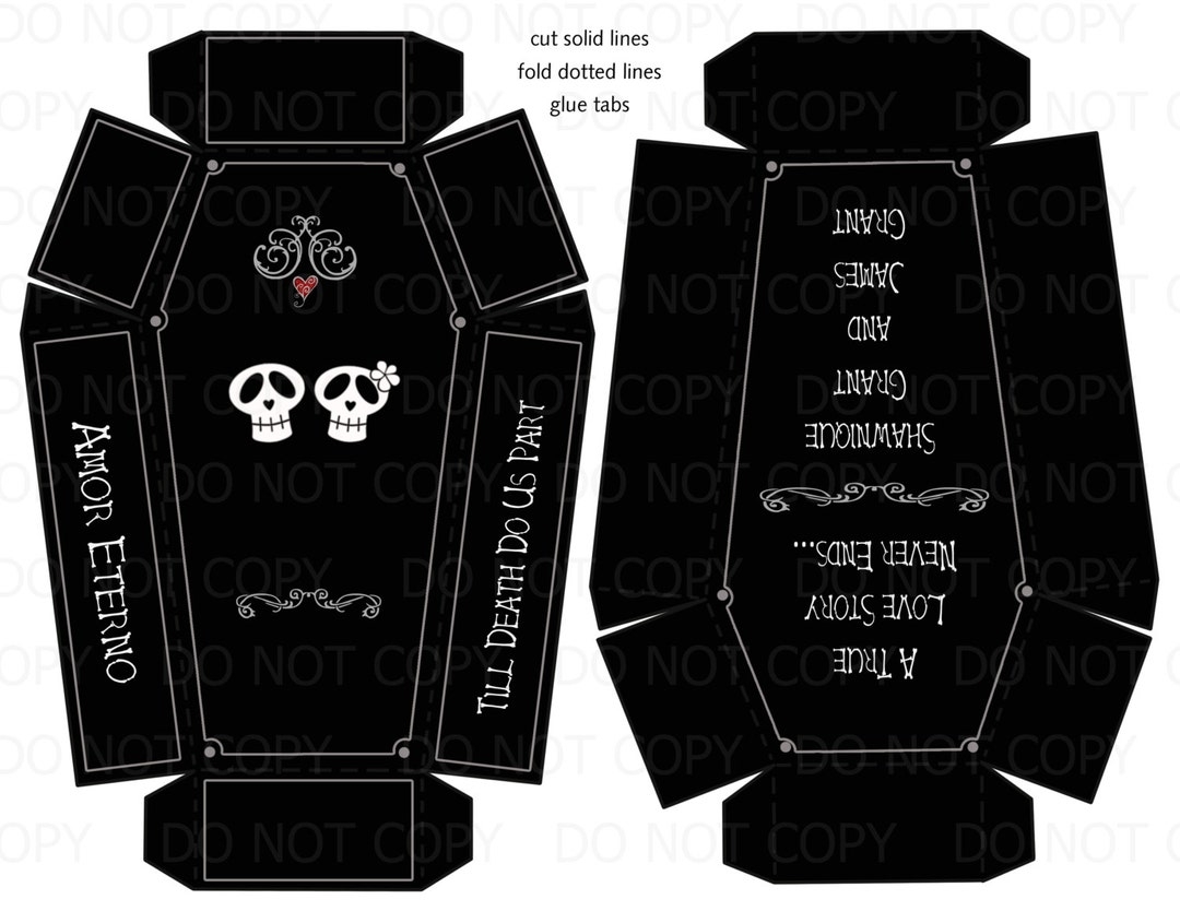 free printable coffin template printable