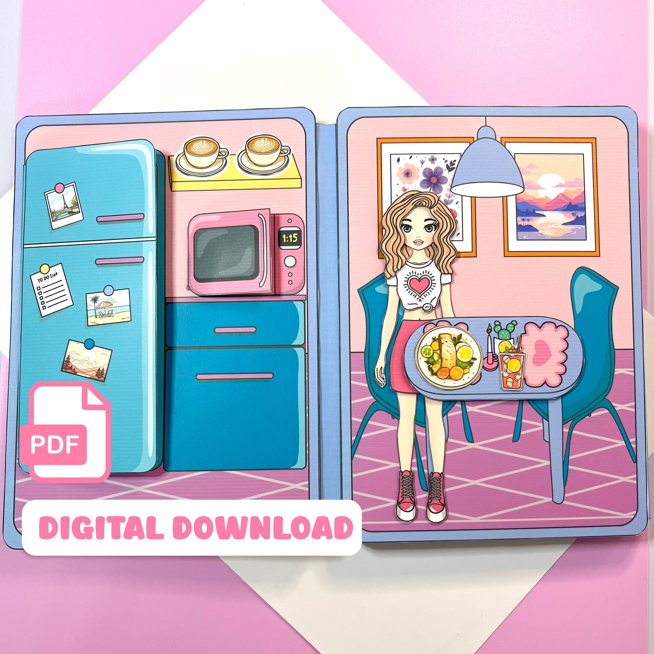Printable Doll House Printable Dollhouse Busy Book Preschool 