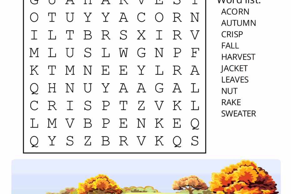 Printable Fall Word Search Puzzles Autumn Word Search Free Printables Monograms Design Tools Patterns U0026 DIY Projects