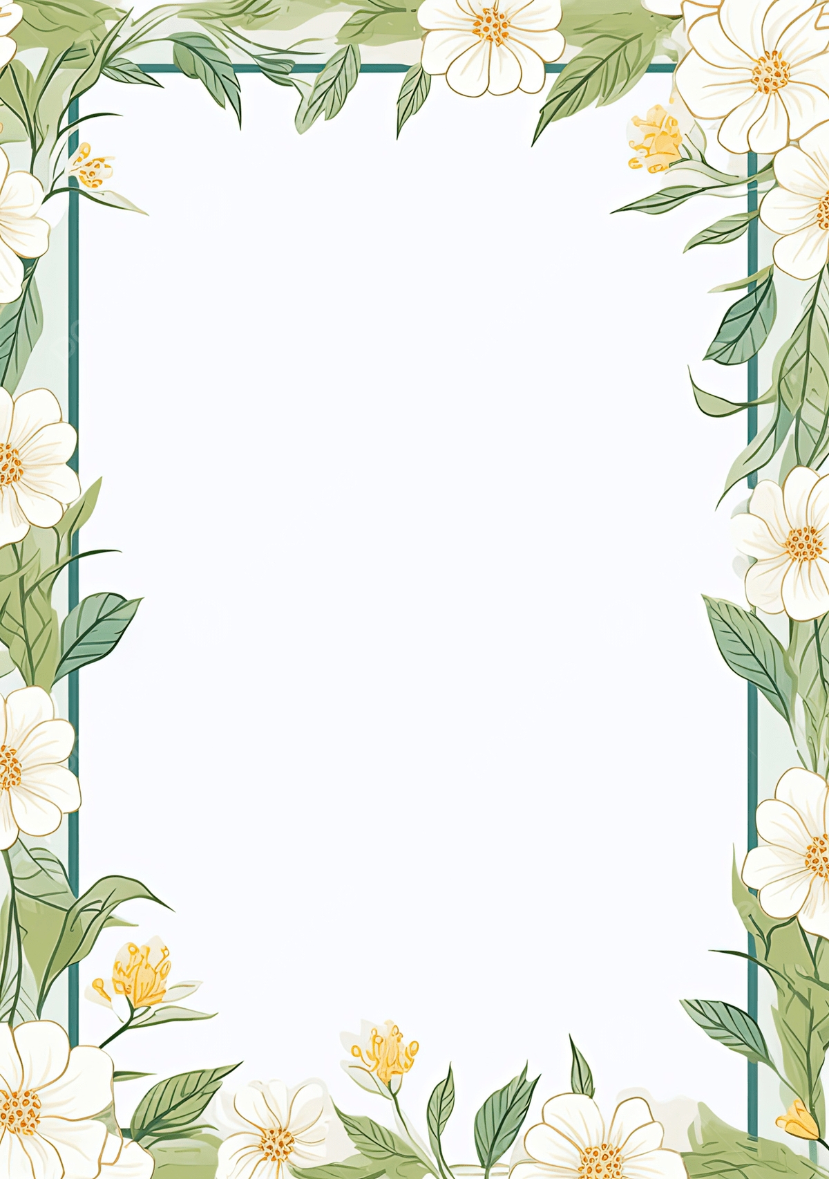 Printable Floral Paper Borders Background Wallpaper Image For Free 