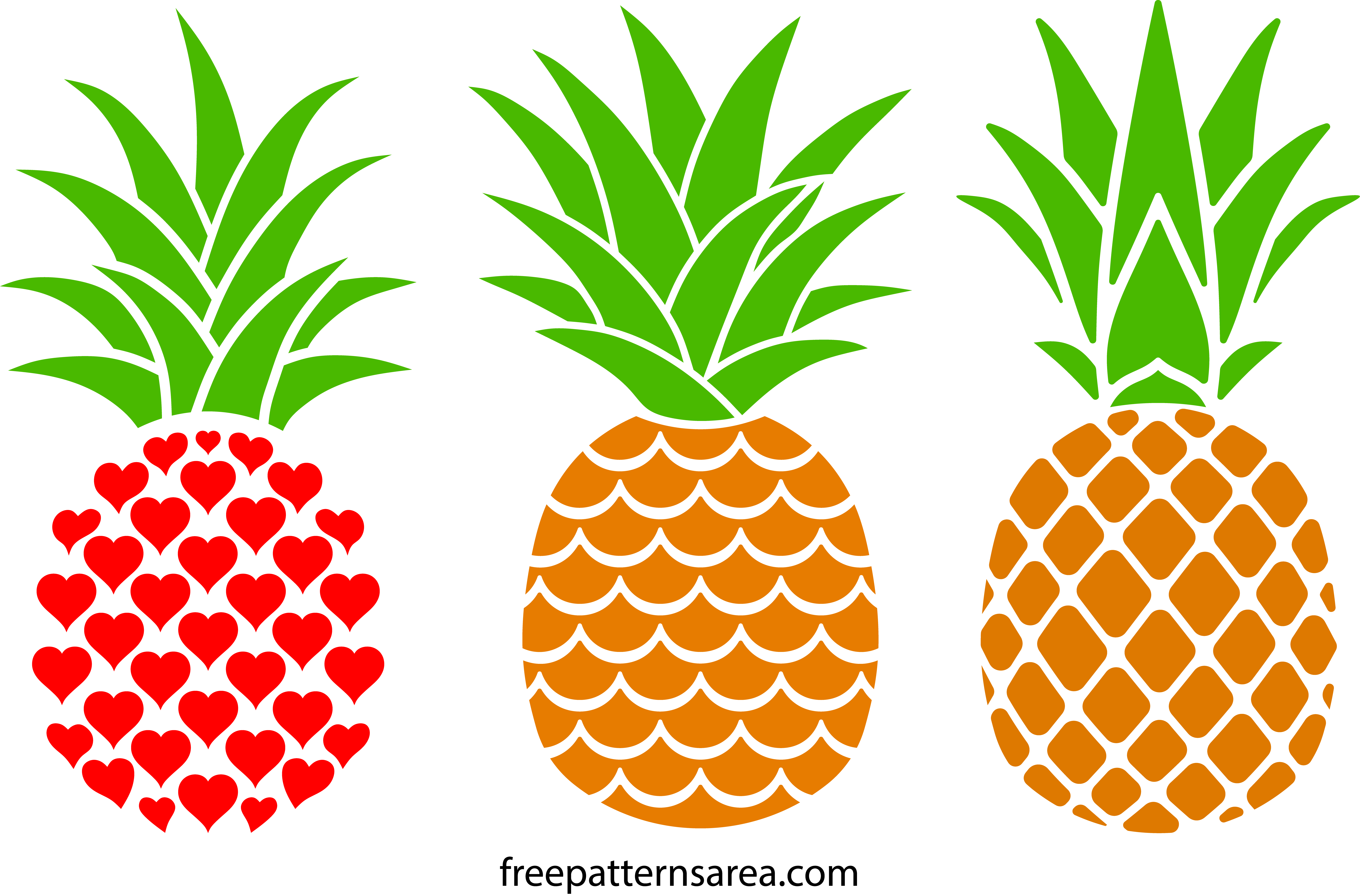 Printable Free Pineapple Silhouette Vectors FreePatternsArea