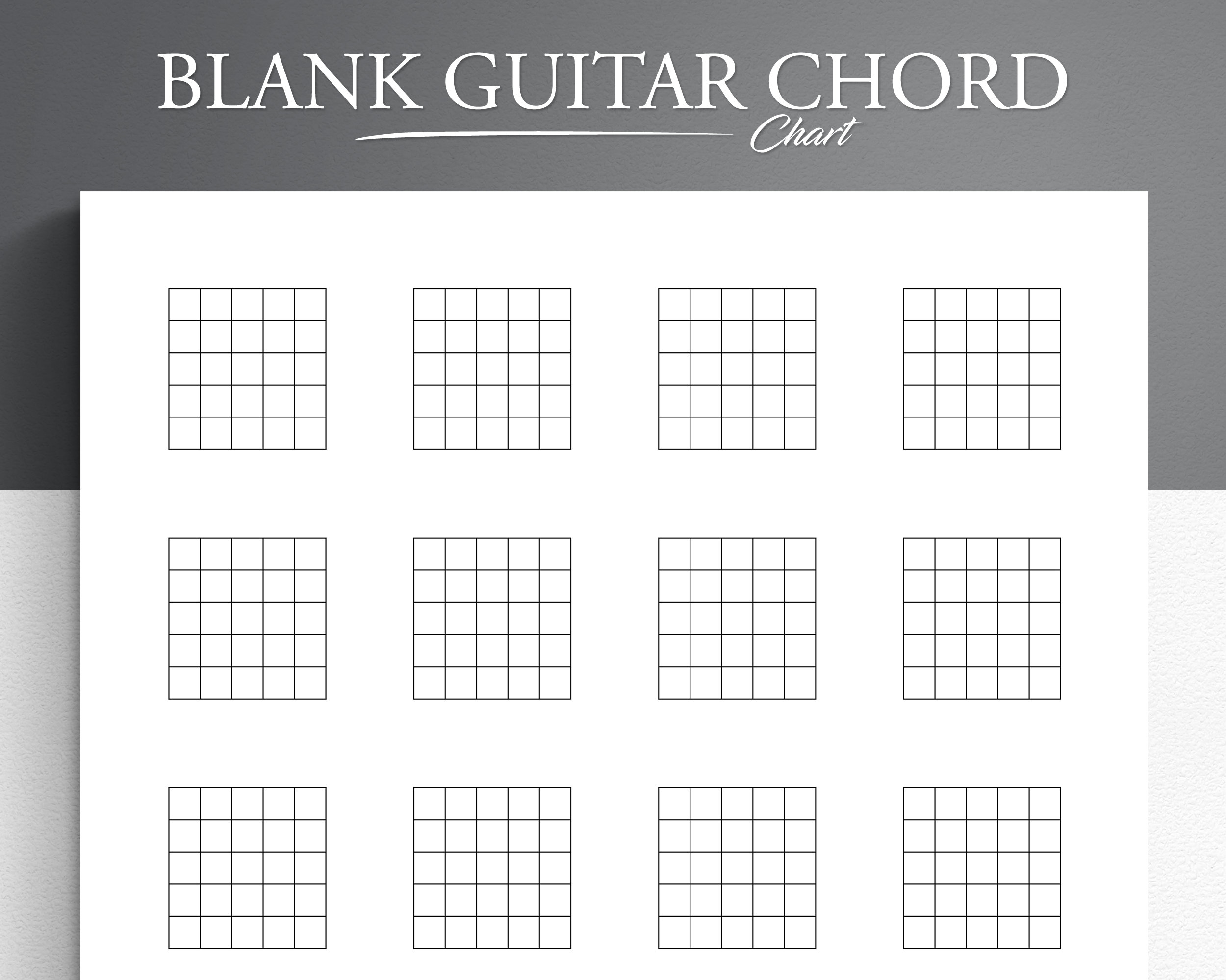 Printable Guitar Blank Chord Chart Blank Guitar Chord Diagrams Guitar Tab Paper Guitar Chord Chart Etsy Norway