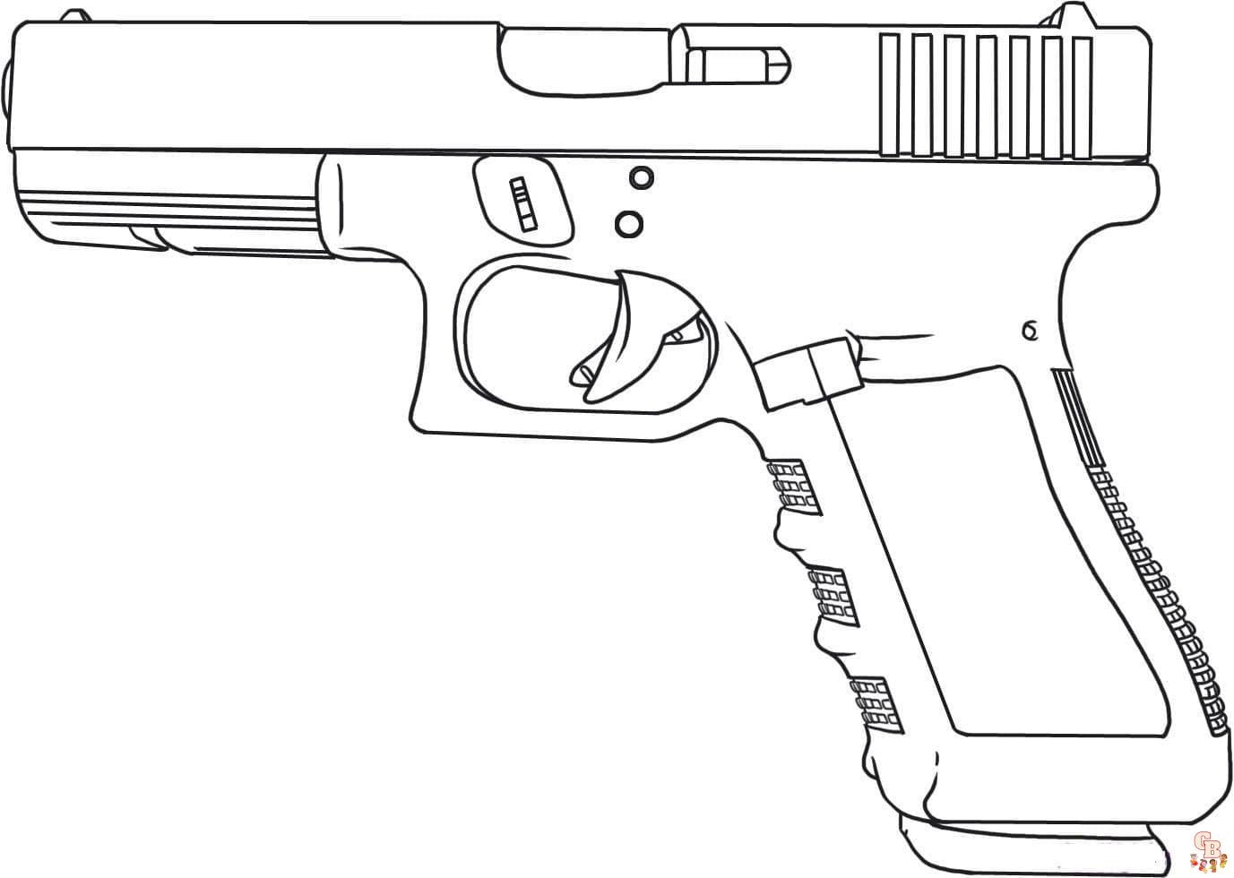 Printable Guns Coloring Pages Free For Kids And Adults