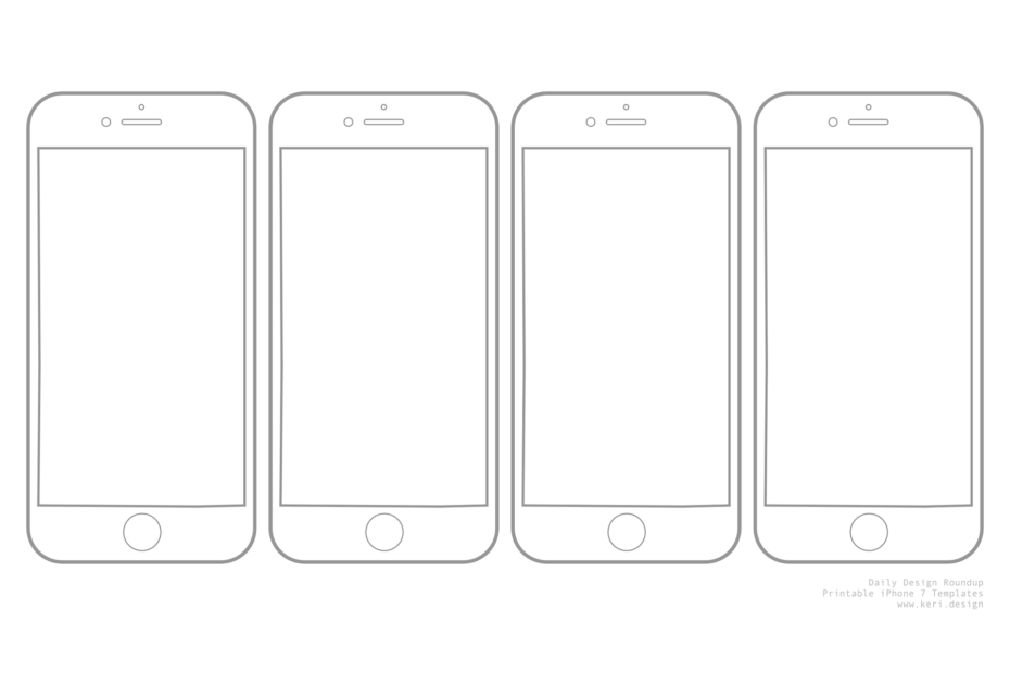 Printable IPhone 7 Templates 1 Images Behance