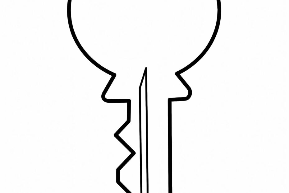 Printable Key Coloring Page