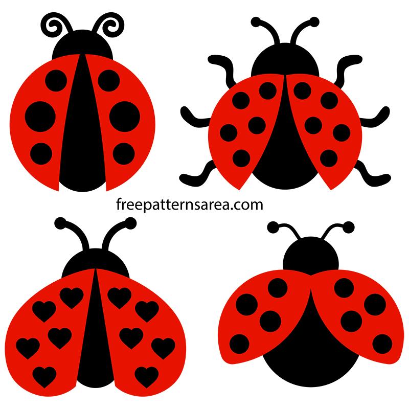 Printable Ladybug Clipart Vectors Free SVG Files 