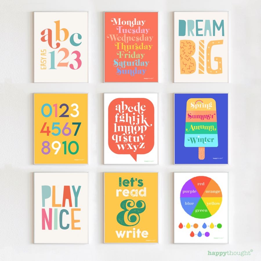 Printable Learning Posters Home Or Class Wall Art Happythought