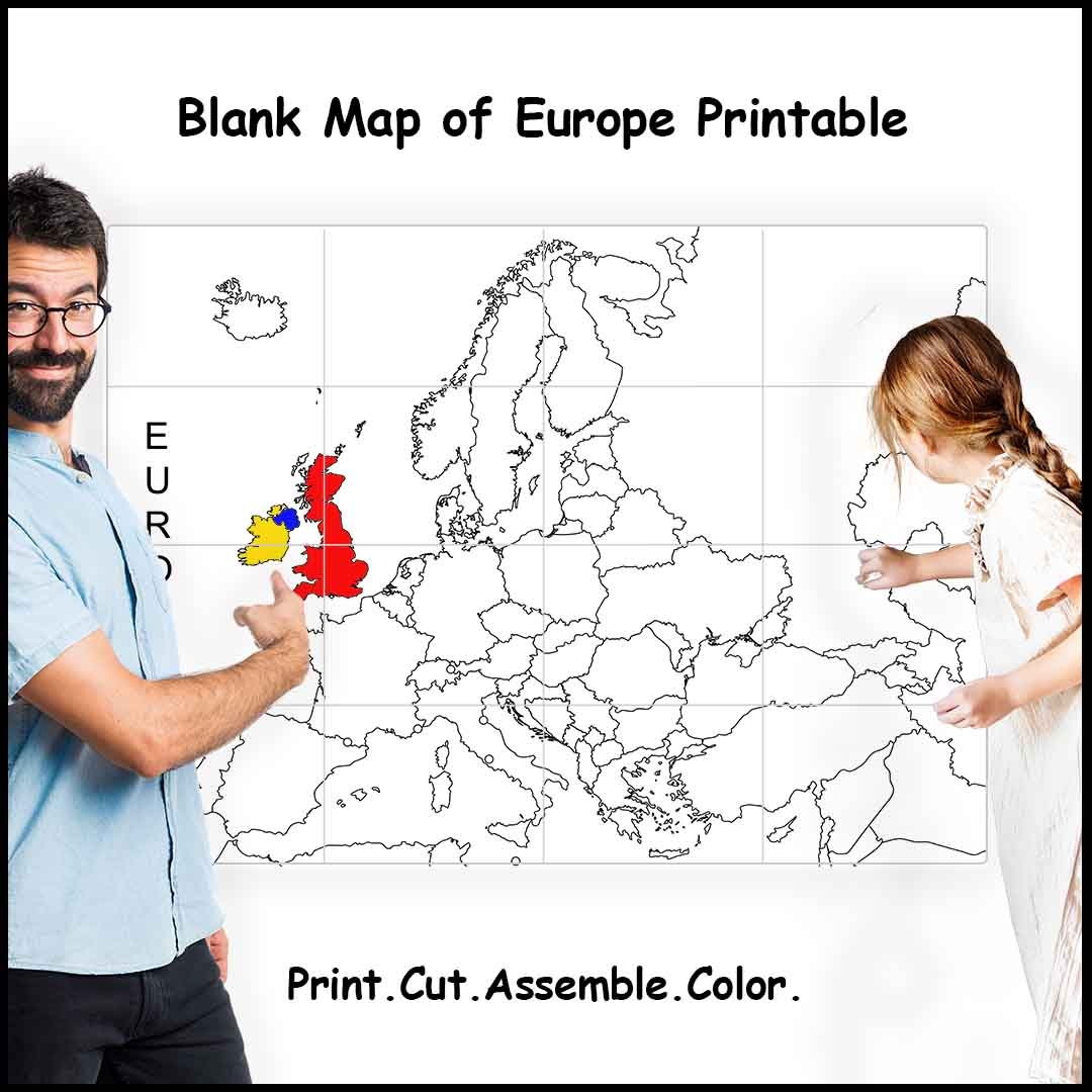 map of europe printable blank