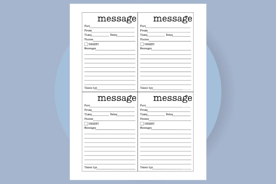 Printable Message Form Missed Call PDF Phone Message Memo