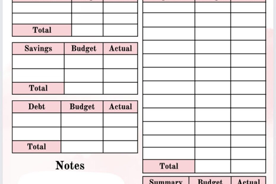Printable Monthly Budget Template Biweekly Budget Worksheet Simple Personal Starter Budget Template PDF Letter A4 A5 Printable Etsy