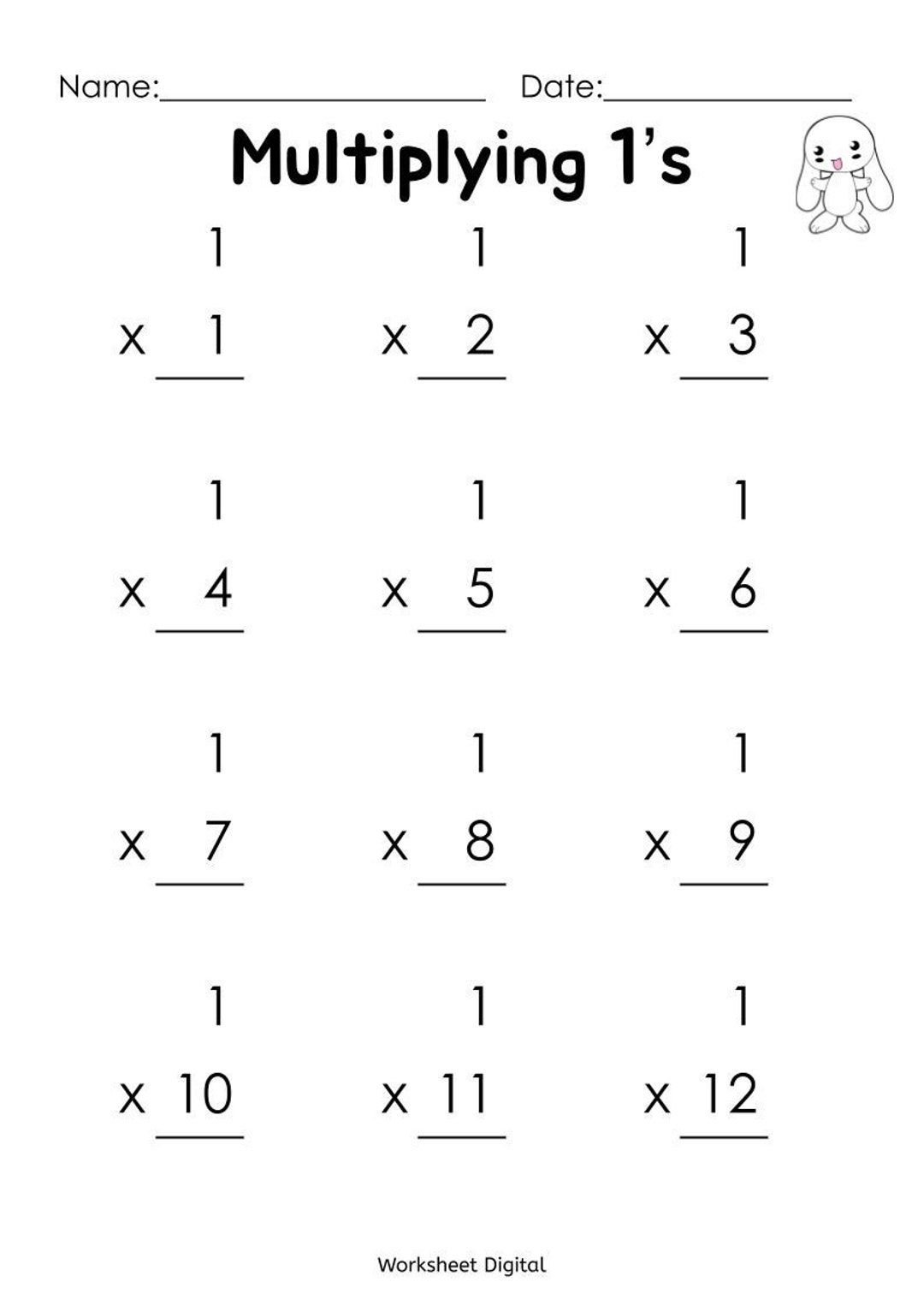 multiply math worksheets
