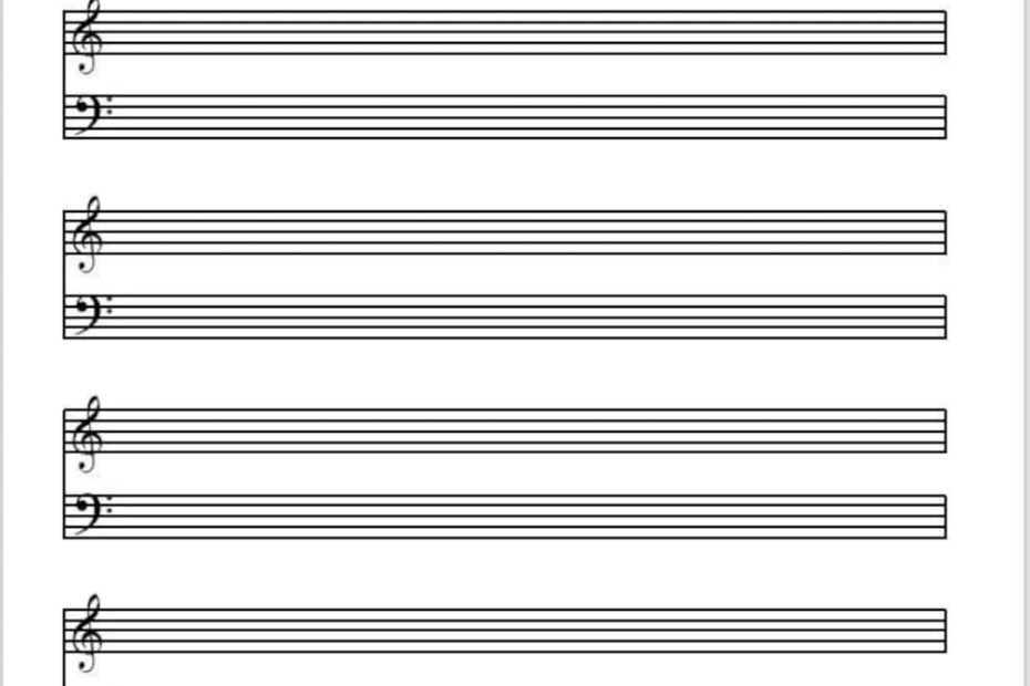 Printable Music Paper PDF File Etsy