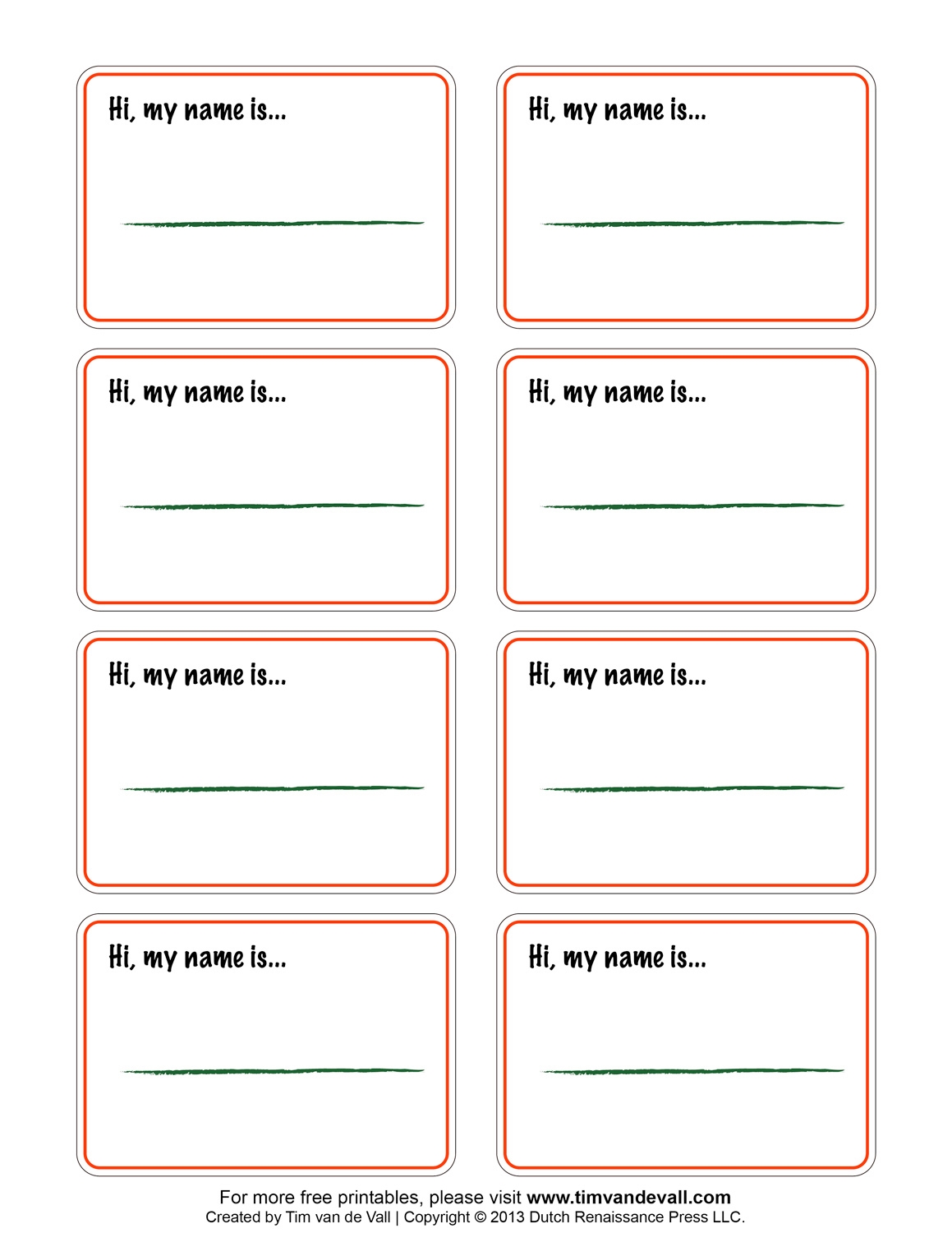 printable name tag template