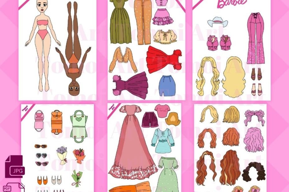 Printable Paper Doll Dress Up Girls Korean Paper Doll Kpop Doll